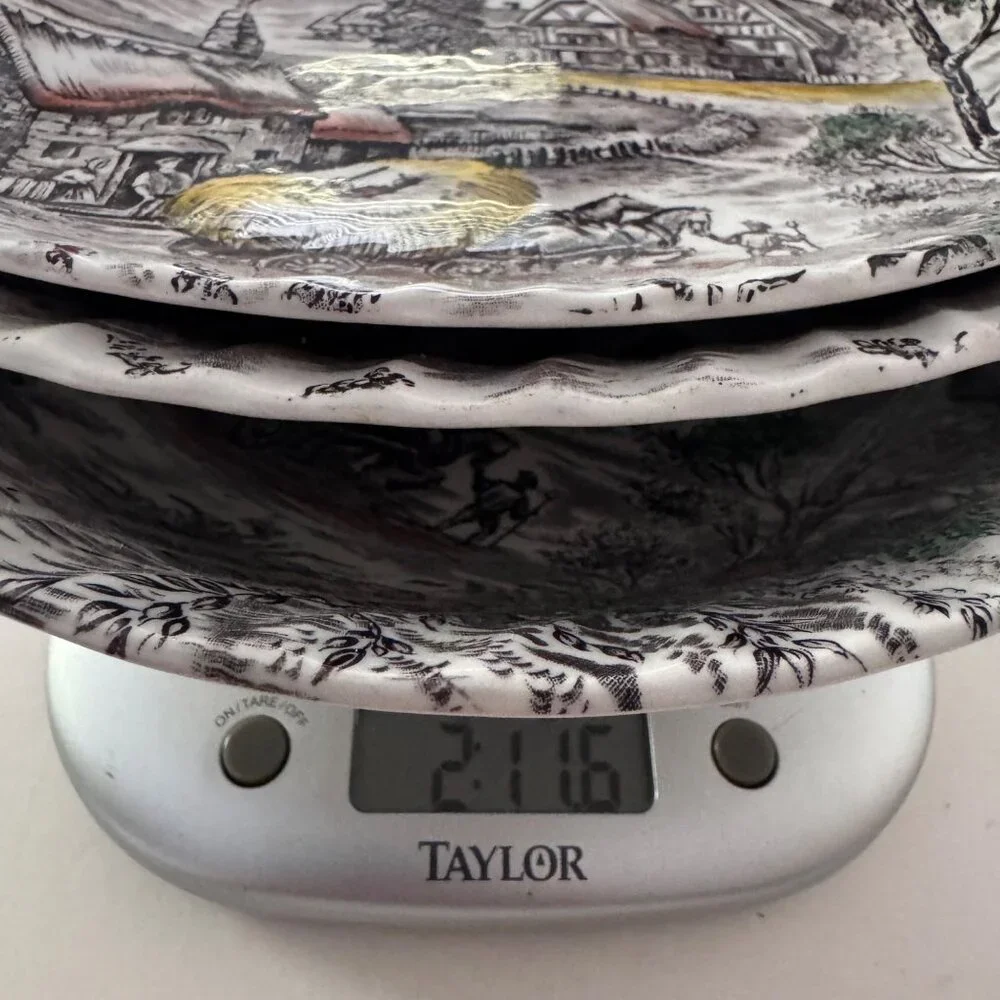 3 Yorkshire Staffordshire England Hand-Engraved Ironstone Bowls Oval Round 4405 - Picture 11 of 11